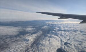 flying into the arctic