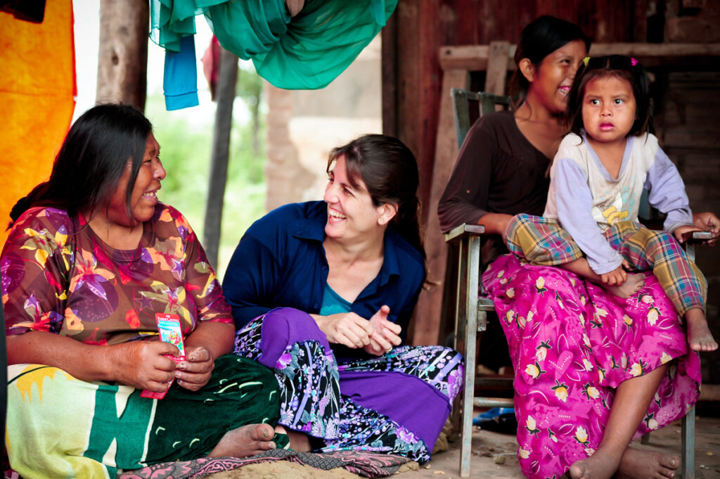 women sharing a joke