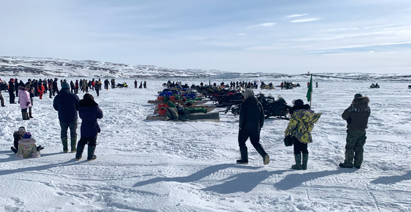 snowmobile event in Arctic Canada