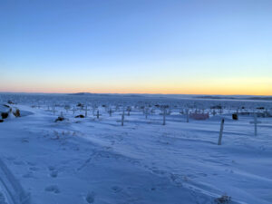 a graveyard in the Arctic