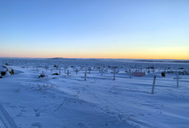 a graveyard in the Arctic