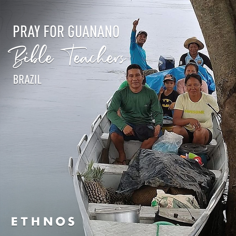 Guanano Bible teachers travelling by river
