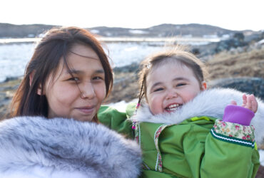 Inuit lady and girl