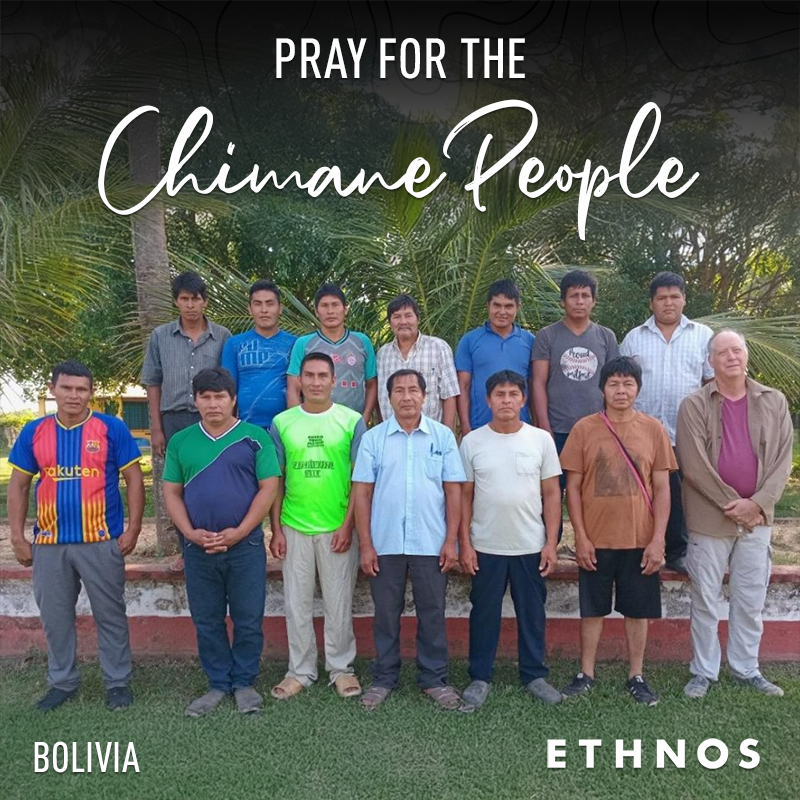 Chimane men being discipled in Bolivia