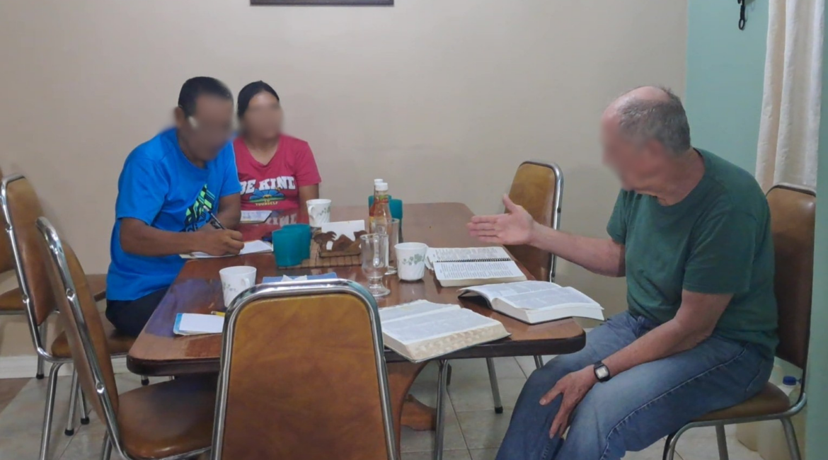 Expat missionary studying with “J” missionary couple