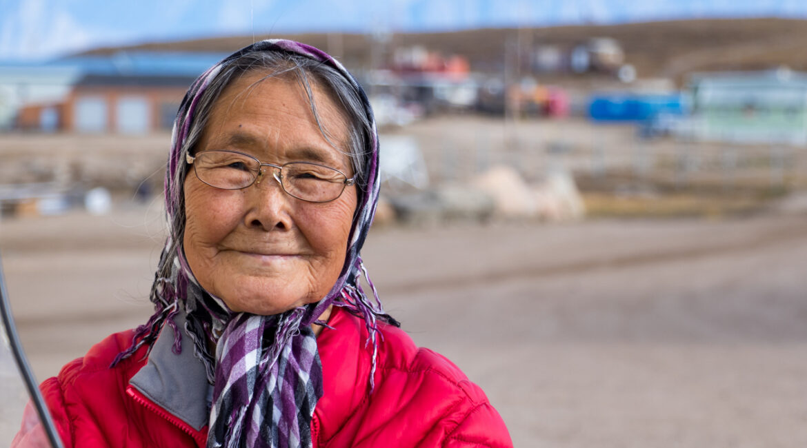 Portrait of an Inuit senior woman