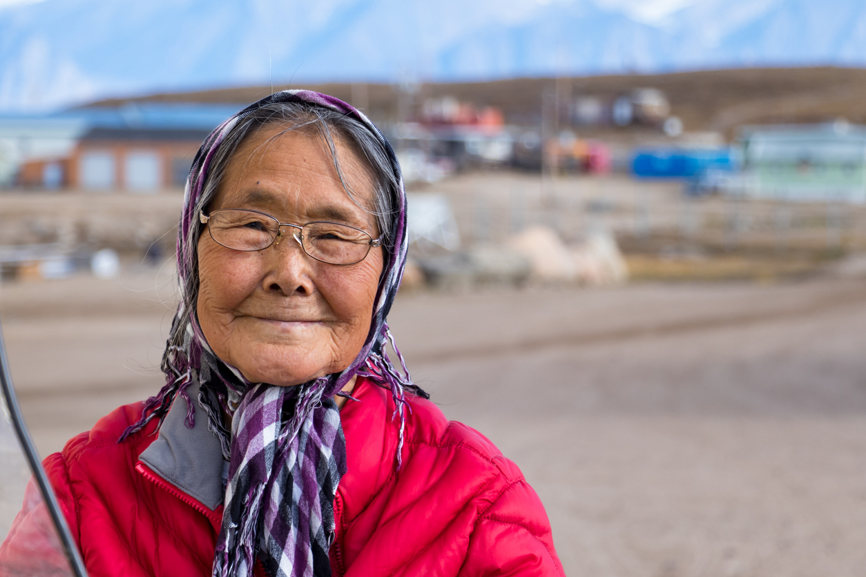 Portrait of an Inuit senior woman